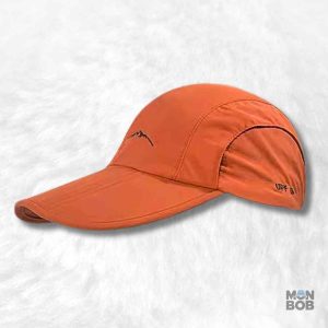 Casquette imperméable orange pour le running