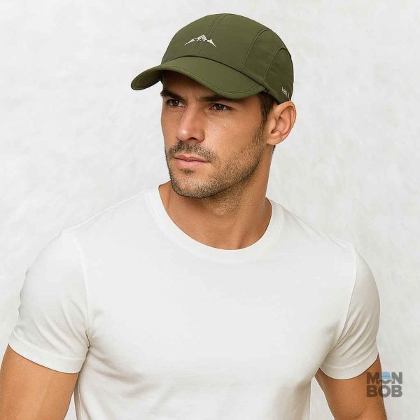 Casquette verte pour activités de plein air et running
