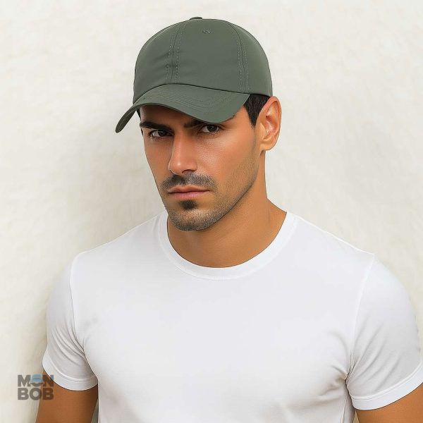 Casquette verte résistante à l'eau, idéale pour les activités en extérieur