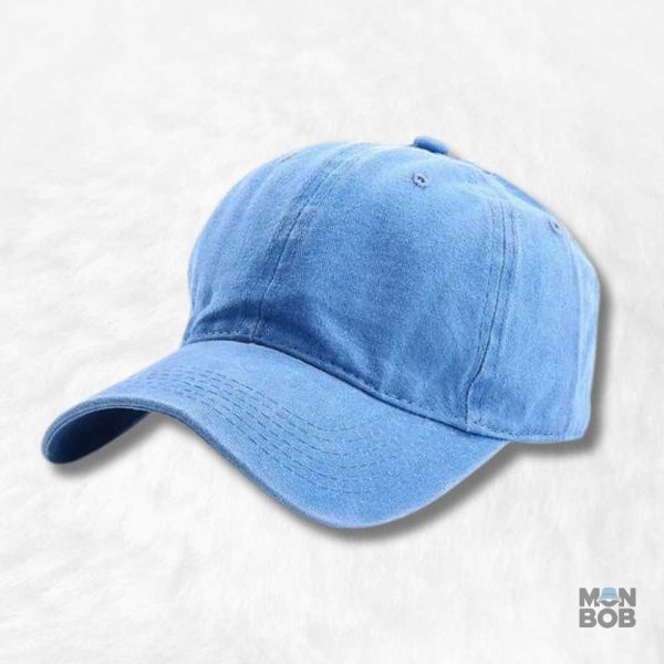 Casquette Jean Bleu Ciel, style décontracté en denim