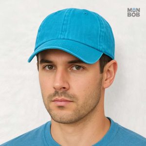 Casquette bleu tendance en jean, style moderne et coloré