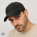 Casquette en jean noir, accessoire tendance et polyvalent