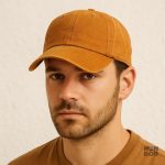 Casquette Orange en denim pour une touche colorée à votre tenue