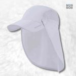 Casquette blanche longue visière anti-UV