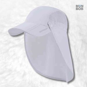 Casquette blanche longue visière anti-UV