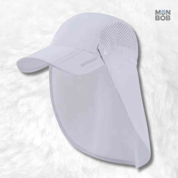 Casquette blanche longue visière anti-UV