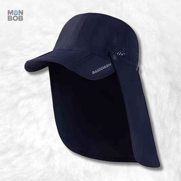 Casquette bleue longue visière anti-UV