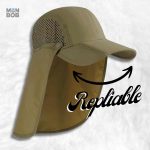 Casquette kaki avec protection UV intégrée