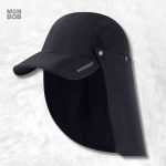 Casquette anti-UV noire à longue visière