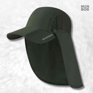 Casquette anti-UV verte à longue visière