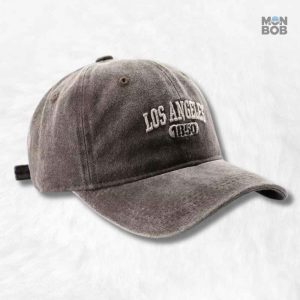 Casquette marron Los Angeles, style décontracté et tendance.