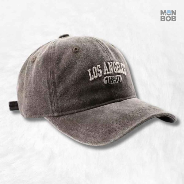 Casquette marron Los Angeles, style décontracté et tendance.