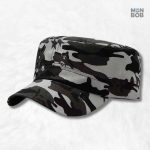 Casquette militaire homme noir élégante et intemporelle