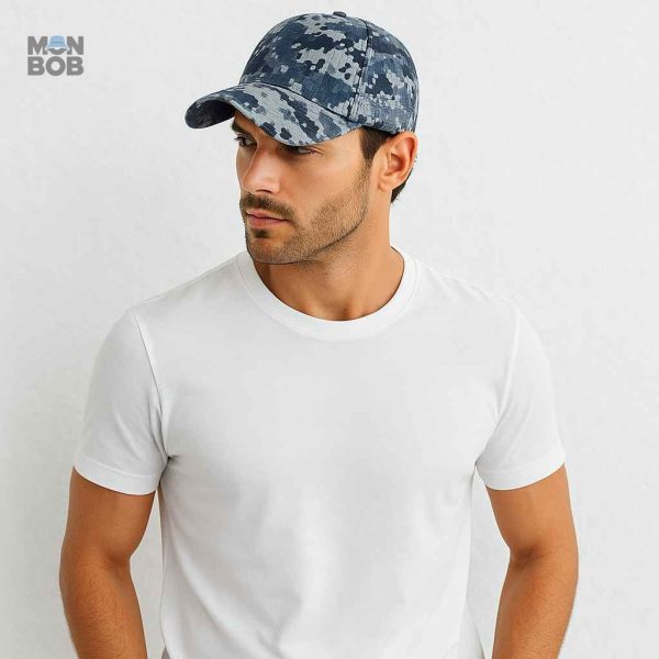 Casquette camouflage avec motif pixel pour un look militaire