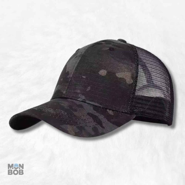 Casquette Trucker Camouflage Noir pour un look militaire