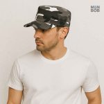 Casquette Vintage de style militaire en couleur grise