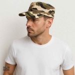 Casquette safari en tissu résistant, look vintage