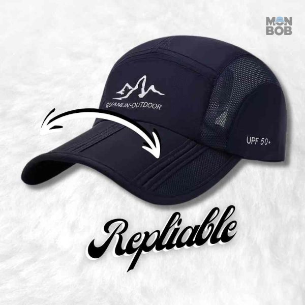 Chapeau aventurier marine, idéal pour les randonnées