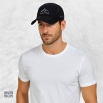 Accessoire de randonnée, casquette Montagne en noir
