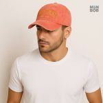 Casquette orange New York, accessoire tendance pour l'été