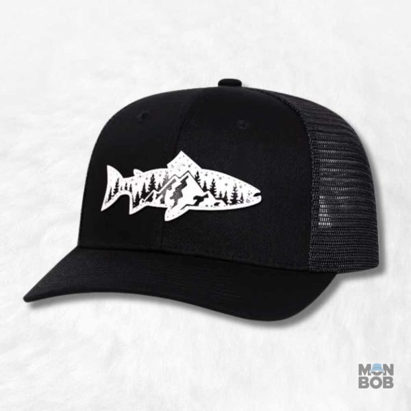 Casquette Pêche Carpe noire pour les passionnés de pêche