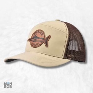 Casquette Trucker beige pour les passionnés de pêche