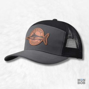 Casquette Trucker gris pour la pêche, style décontracté