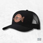 Casquette Pêche Trucker noire, style décontracté et pratique