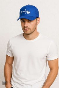 Casquette bleue pour les amateurs de pêche