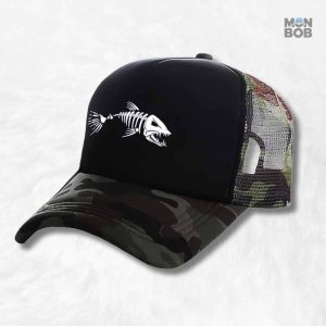 Casquette camouflage pêcheur avec motif poisson