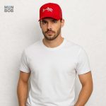 Casquette rouge pour les passionnés de pêche et de style