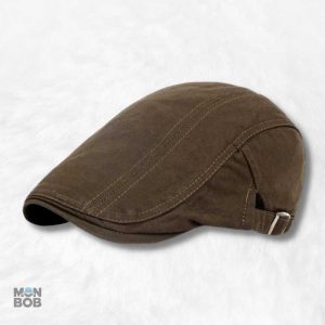 Casquette Plate Ajustable Marron en style classique