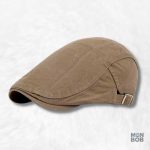 Casquette Plate Ajustable Marron Clair