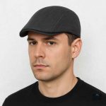 Accessoire mode été, casquette plate grise pour hommes et femmes