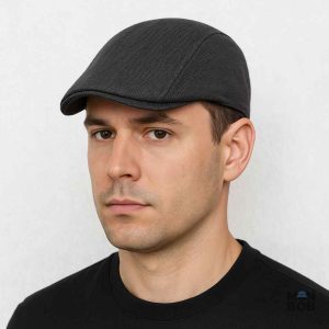 Accessoire mode été, casquette plate grise pour hommes et femmes