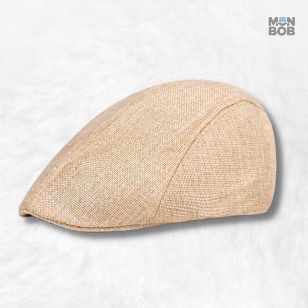 Casquette plate été homme beige