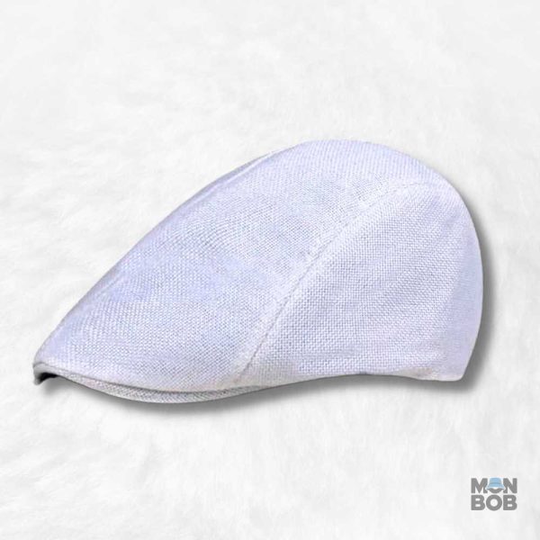 Casquette plate blanche été pour homme
