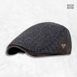 Casquette plate homme grise élégante et intemporelle