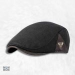 Casquette plate homme noir élégante et intemporelle