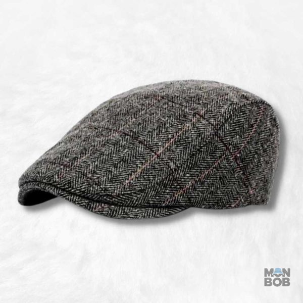 Casquette Plate Vintage Grise élégante et rétro