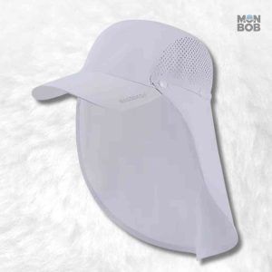 Casquette blanche avec protège nuque intégré