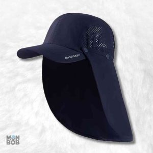 Casquette bleue avec protège nuque pour protection solaire