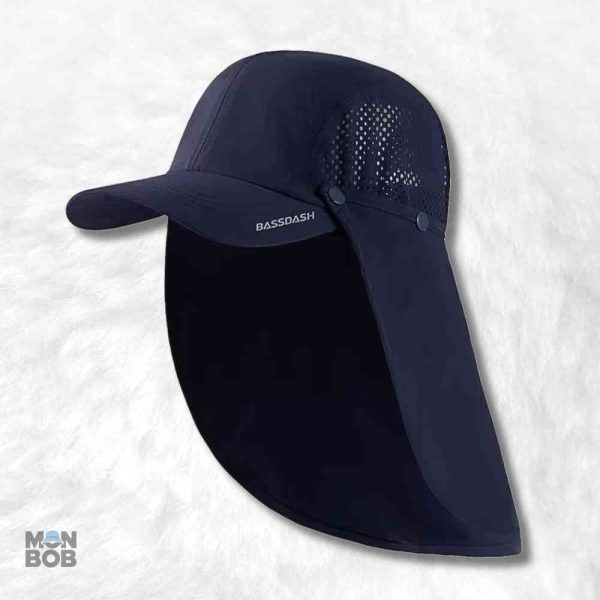 casquette-protege-nuque-bleu-1 Casquette bleue avec protège nuque pour protection solaire