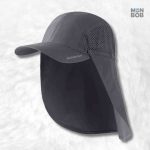 Casquette grise avec protège nuque intégré