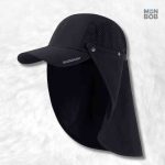 Casquette noire protège nuque pour une protection optimale