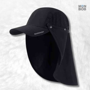 Casquette noire protège nuque pour une protection optimale