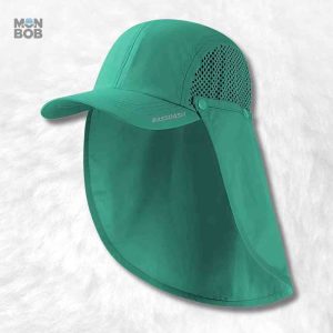 Casquette verte protège nuque pour une protection optimale