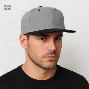 Casquette Snapback noire et grise tendance pour un style décontracté