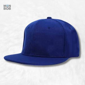 Casquette Snapback bleu roi à visière plate