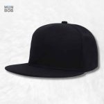 Casquette Snapback noire à visière plate